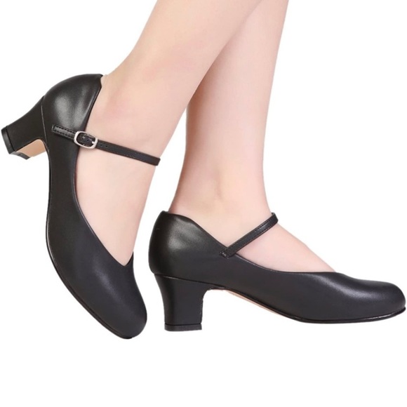 Stelle 1.5"/2" Women Character Dance Shoes Ankle Strap Heels for Ballroom - Picture 1 of 12